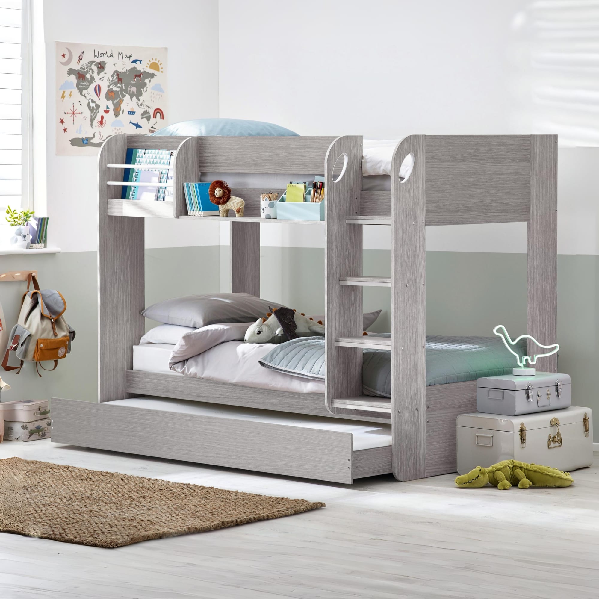 Mars Bunk & Underbed - Grey Oak