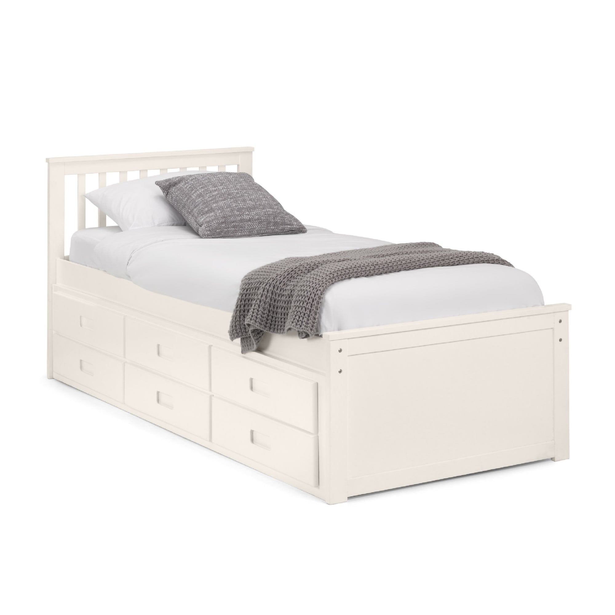 Zara 3ft Single Wooden Guest Bed Frame – White