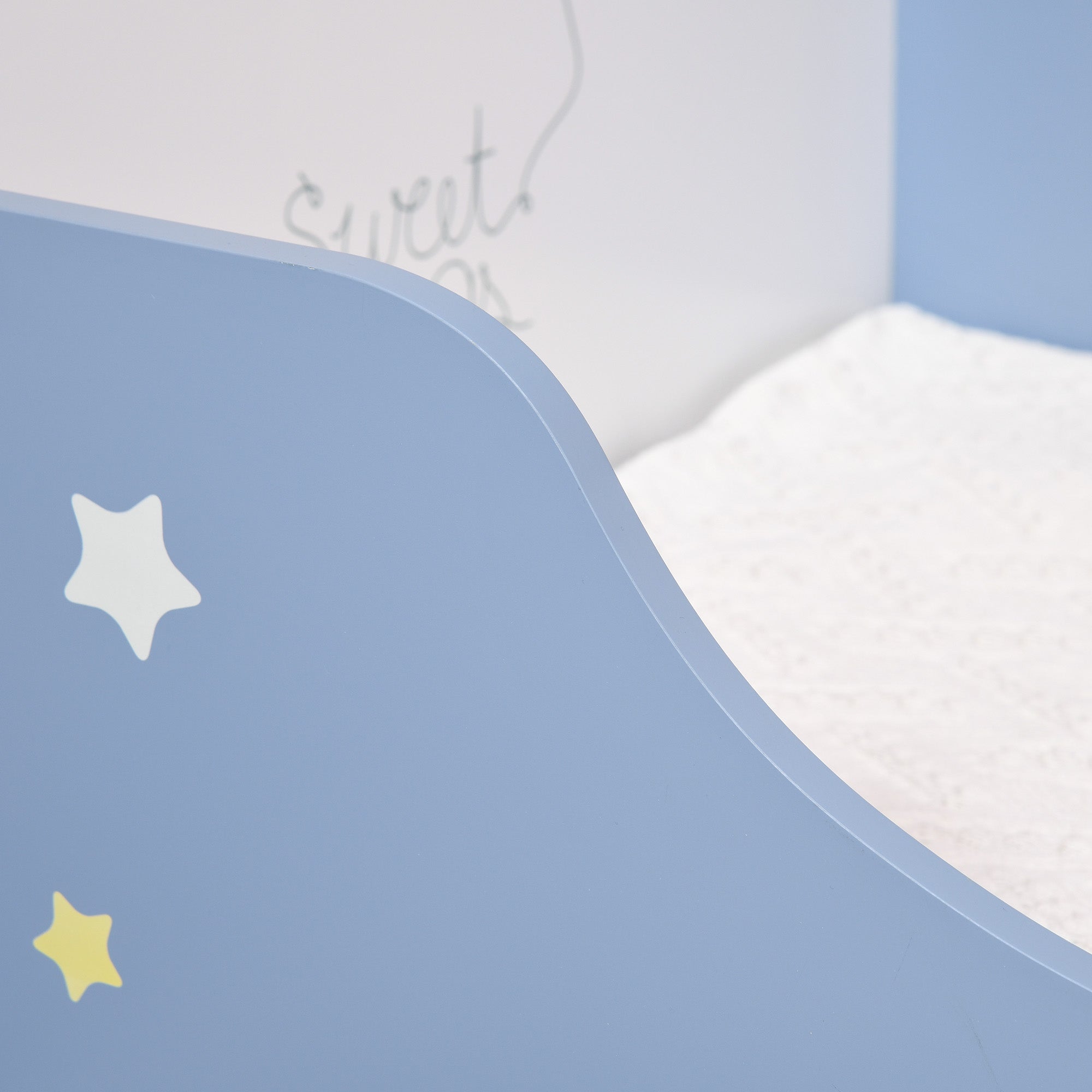 Low Kids Toddler Bed Frame with Sweet Hugs Headboard