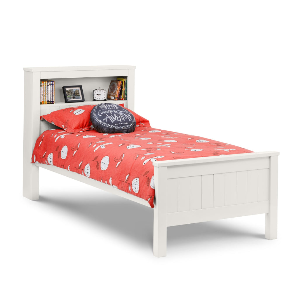 Harvey 3ft Single Bookcase Bed Frame – Surf White