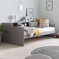 Tyler 3ft Single Wooden Day Bed with Optional Guest Bed Trundle - Grey
