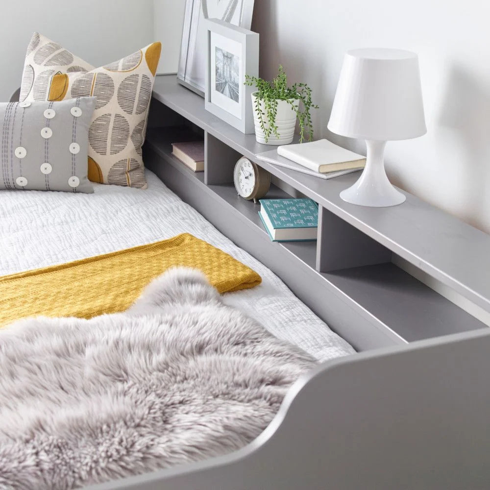 Tyler 3ft Single Wooden Day Bed with Optional Guest Bed Trundle - Grey