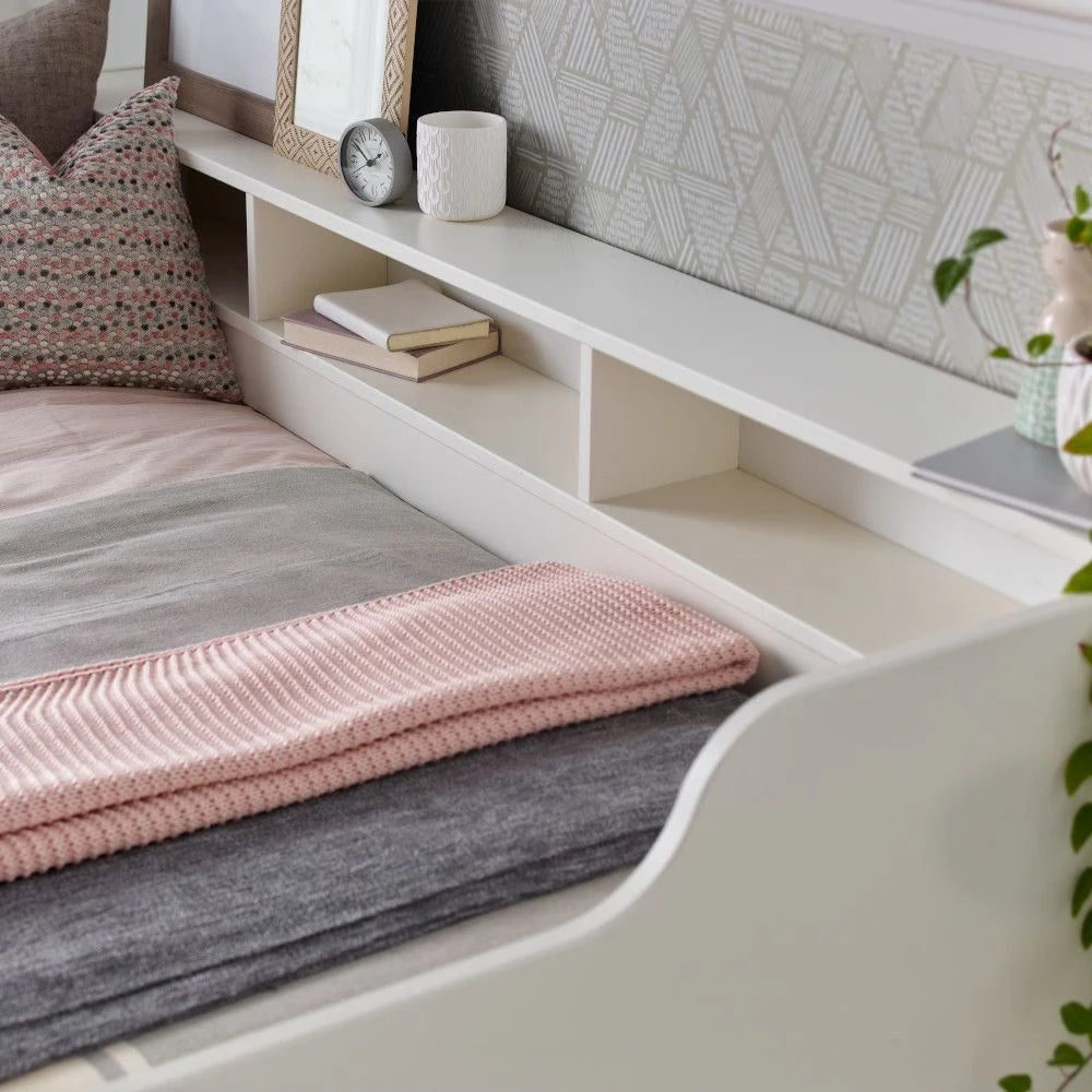Tyler 3ft Single Wooden Day Bed with Optional Guest Bed Trundle - White