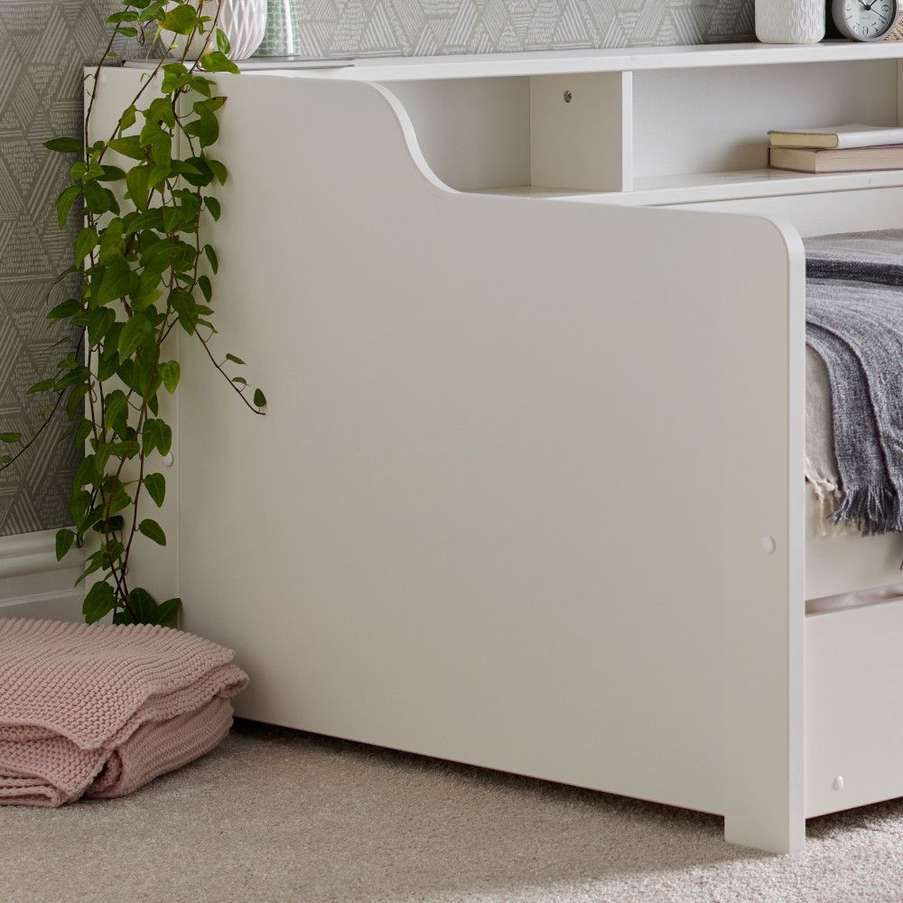 Tyler 3ft Single Wooden Day Bed with Optional Guest Bed Trundle - White