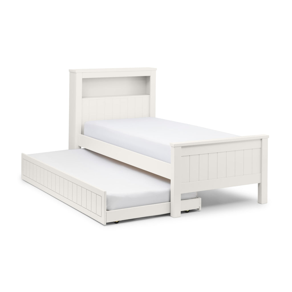 Harvey 3ft Single Bookcase Bed Frame with Underbed – White