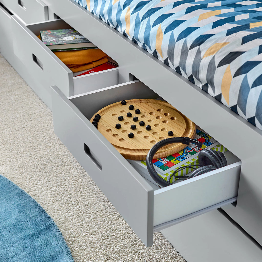 Grey Wooden Day Bed with Optional Guest Bed - 3ft Single | Veera