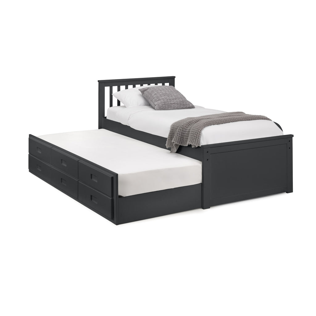 Zara 3ft Single Wooden Guest Bed Frame – Anthracite