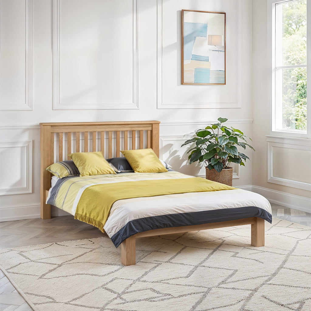 Amsterdam Oak Low Footend 135cm Double Bed