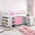 Kimbo 3ft Single Cabin Bed – Pink & White