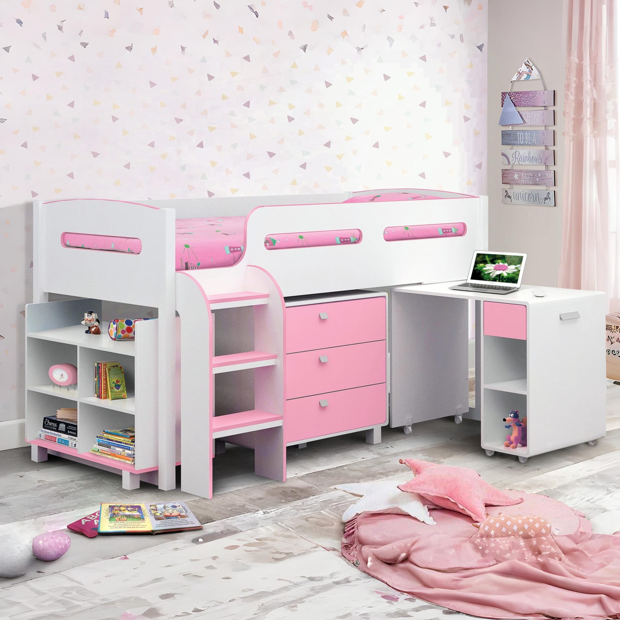 Kimbo Pink Cabin Bed