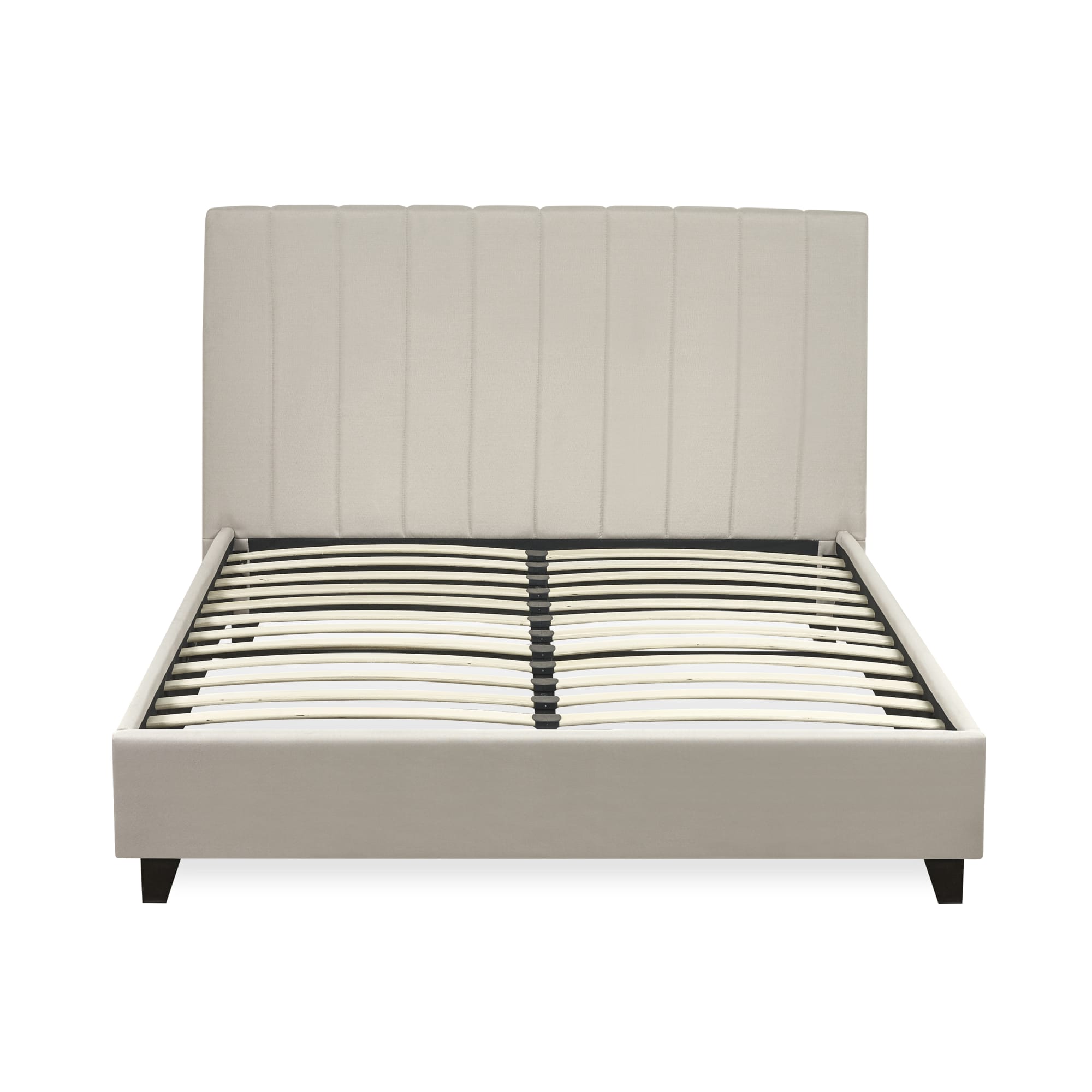 Aylen Oatmeal Linen Upholstered 135cm Double Bed Frame