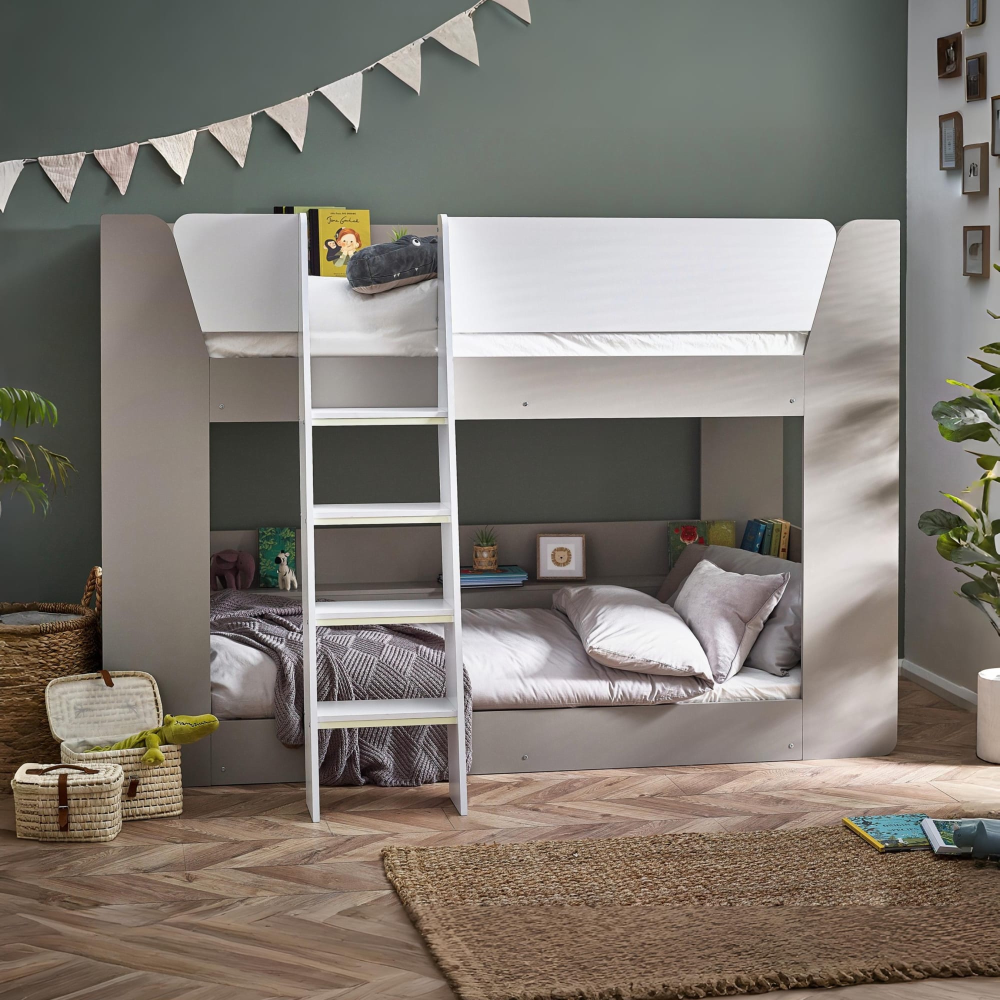 Parsec Bunk Bed Taupe & White