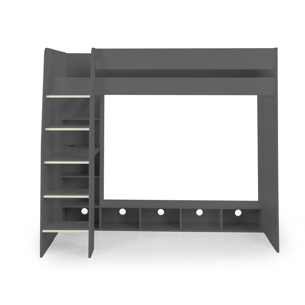 Nebula Gaming High Sleeper Bed With Desk - Anthracite