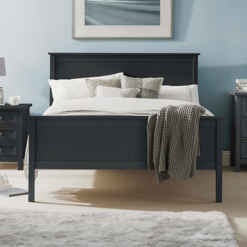 Maine 90cm Single Bed - Anthracite