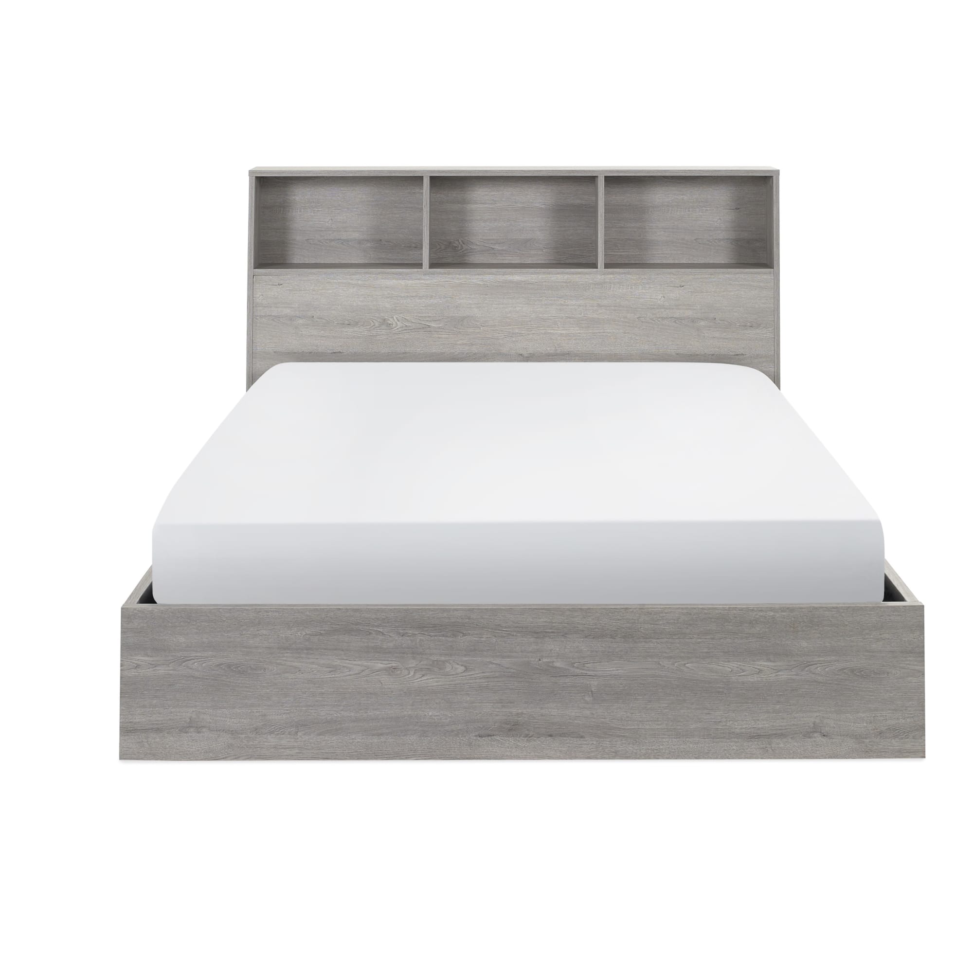 Bali Ottoman Storage 135cm Double Bed - Grey Oak