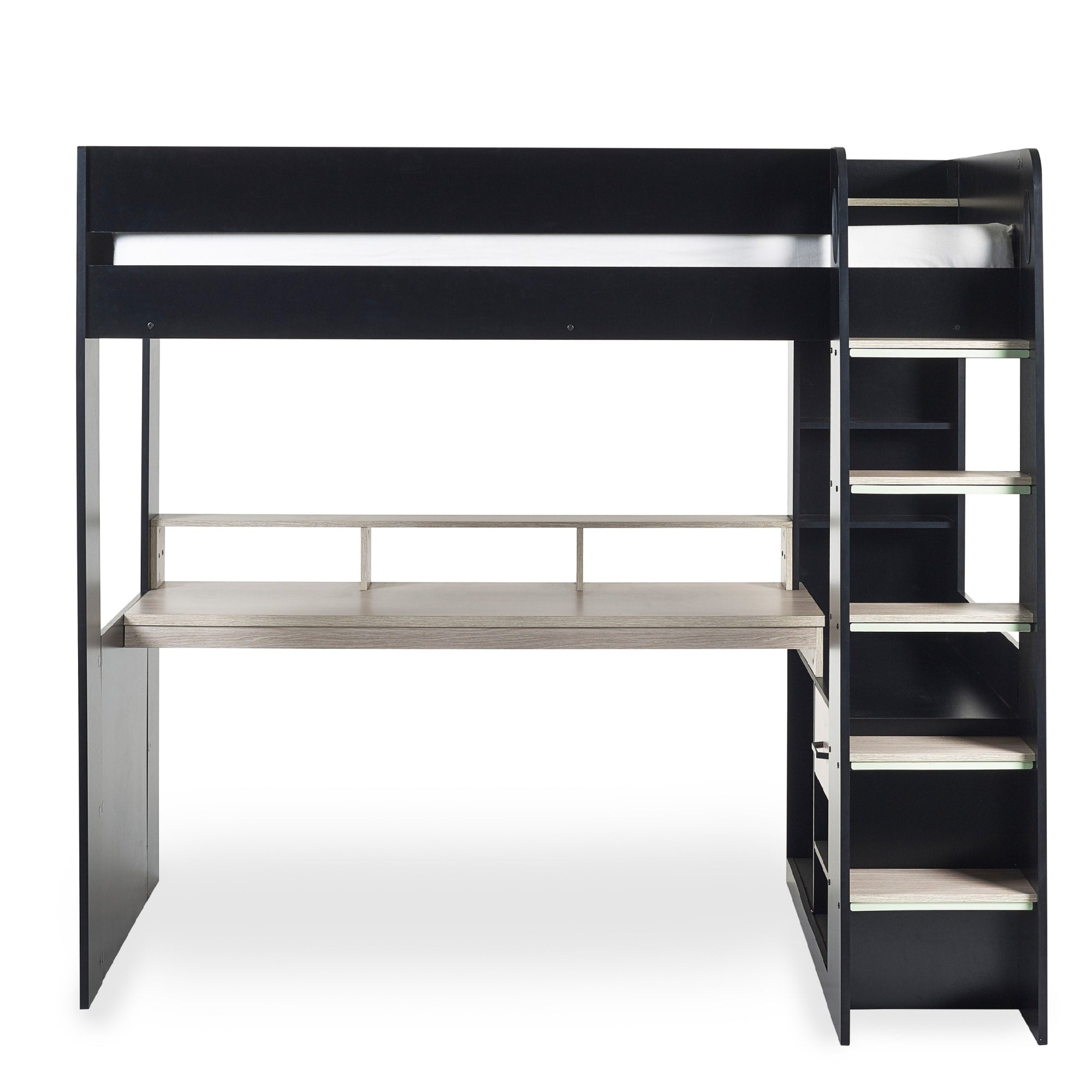 Blaze Gaming Highsleeper - Black And Pale Wood
