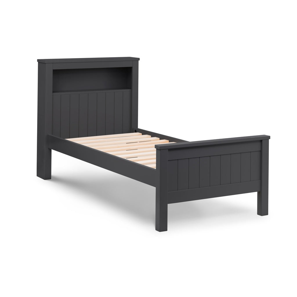 Harvey 3ft Single Bookcase Bed Frame – Anthracite
