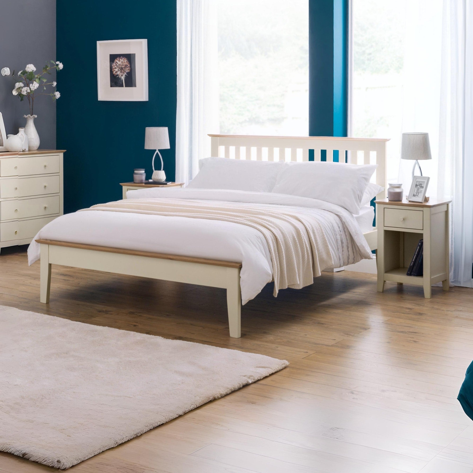 Ashton 3ft Single Bed - Two Tone Natural Oak
