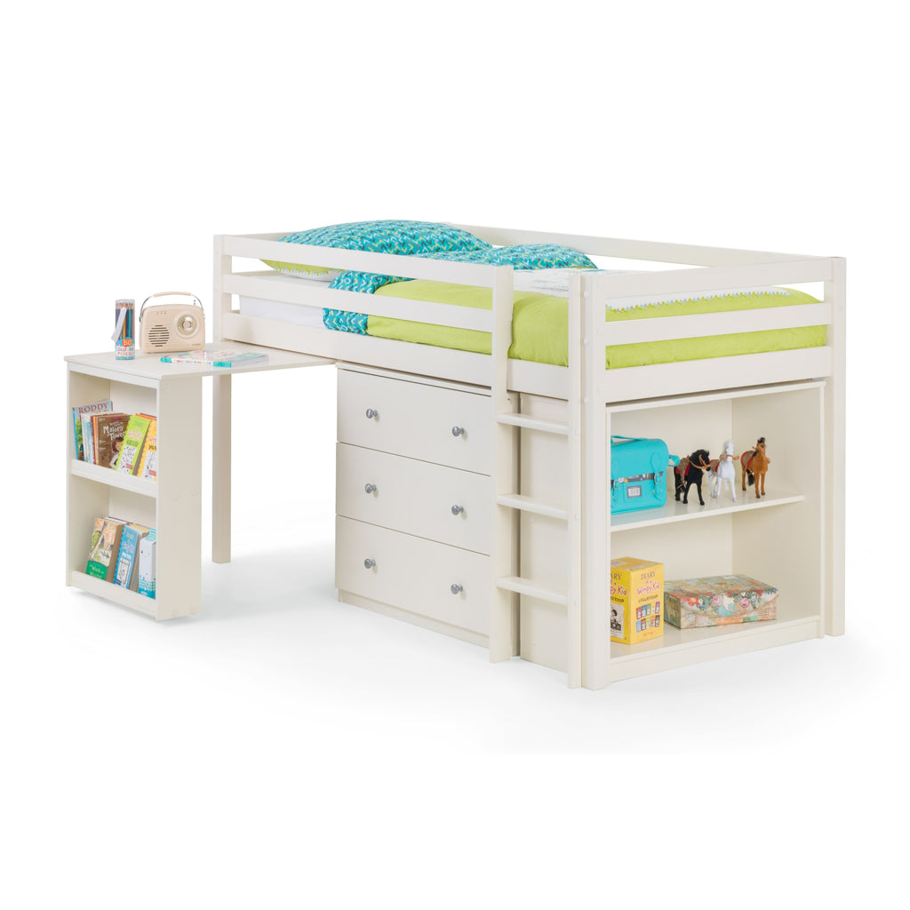 Willow 3ft Single High Sleeper Bed – Stone White