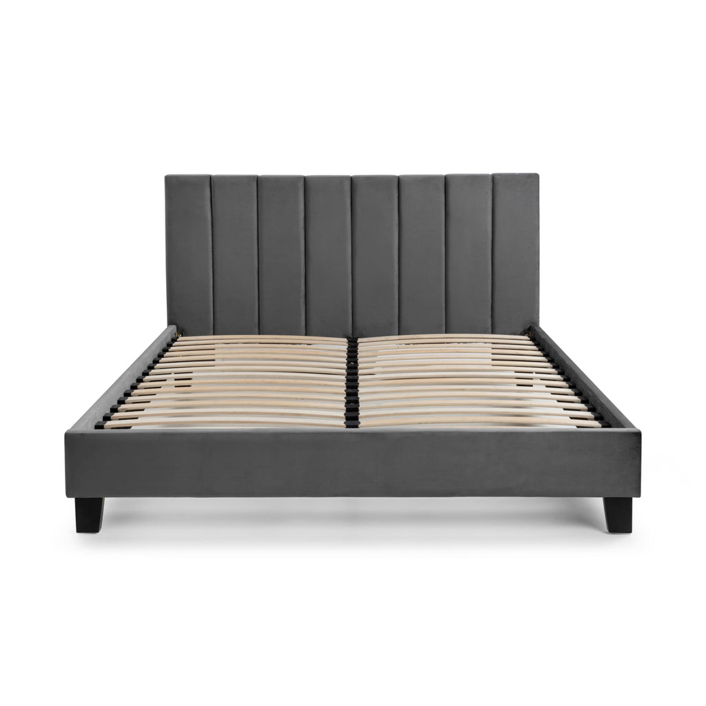 Chelsea 3ft Single Velvet Bed Frame – Grey