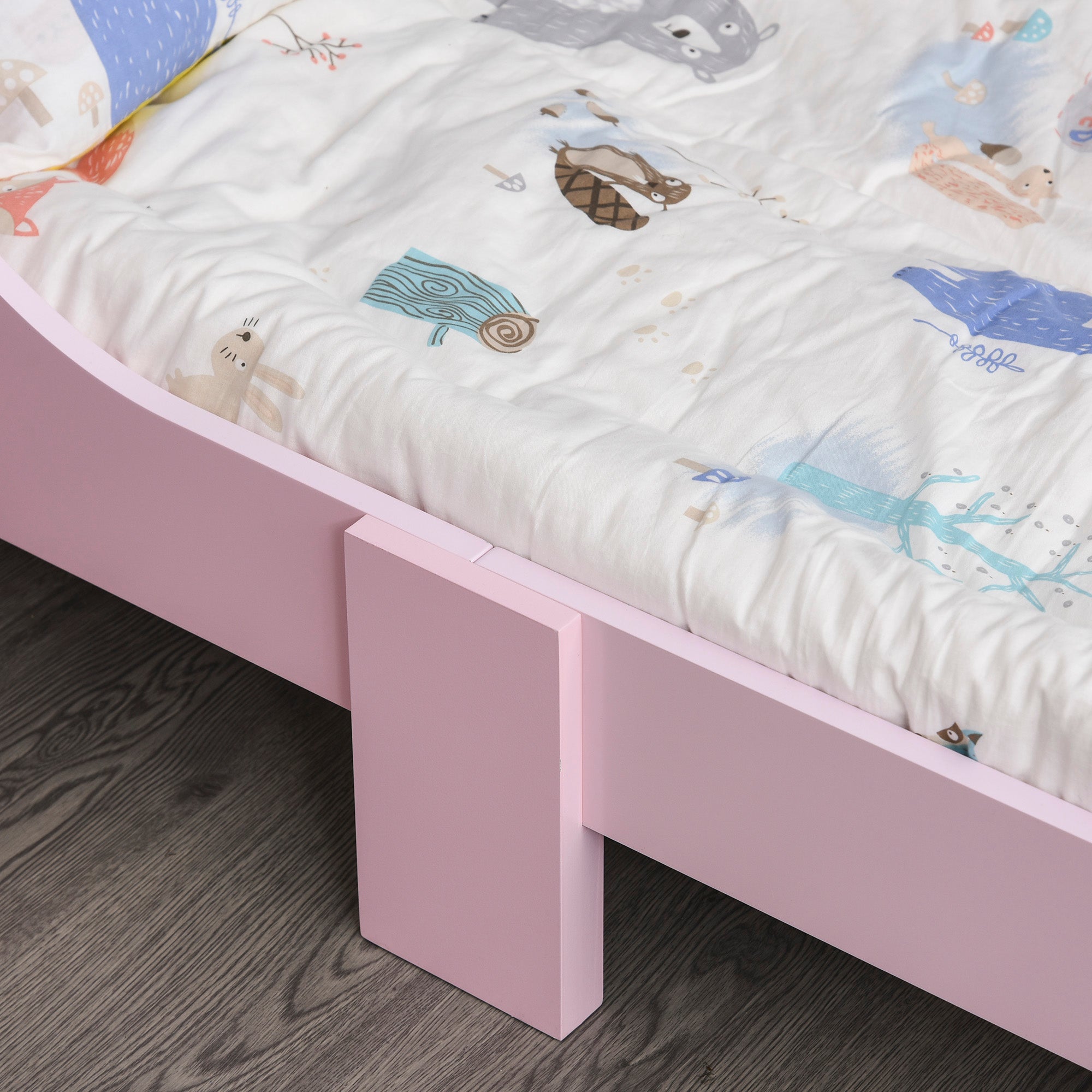 Low Kids Bed Frame with Princess Crown Headboard