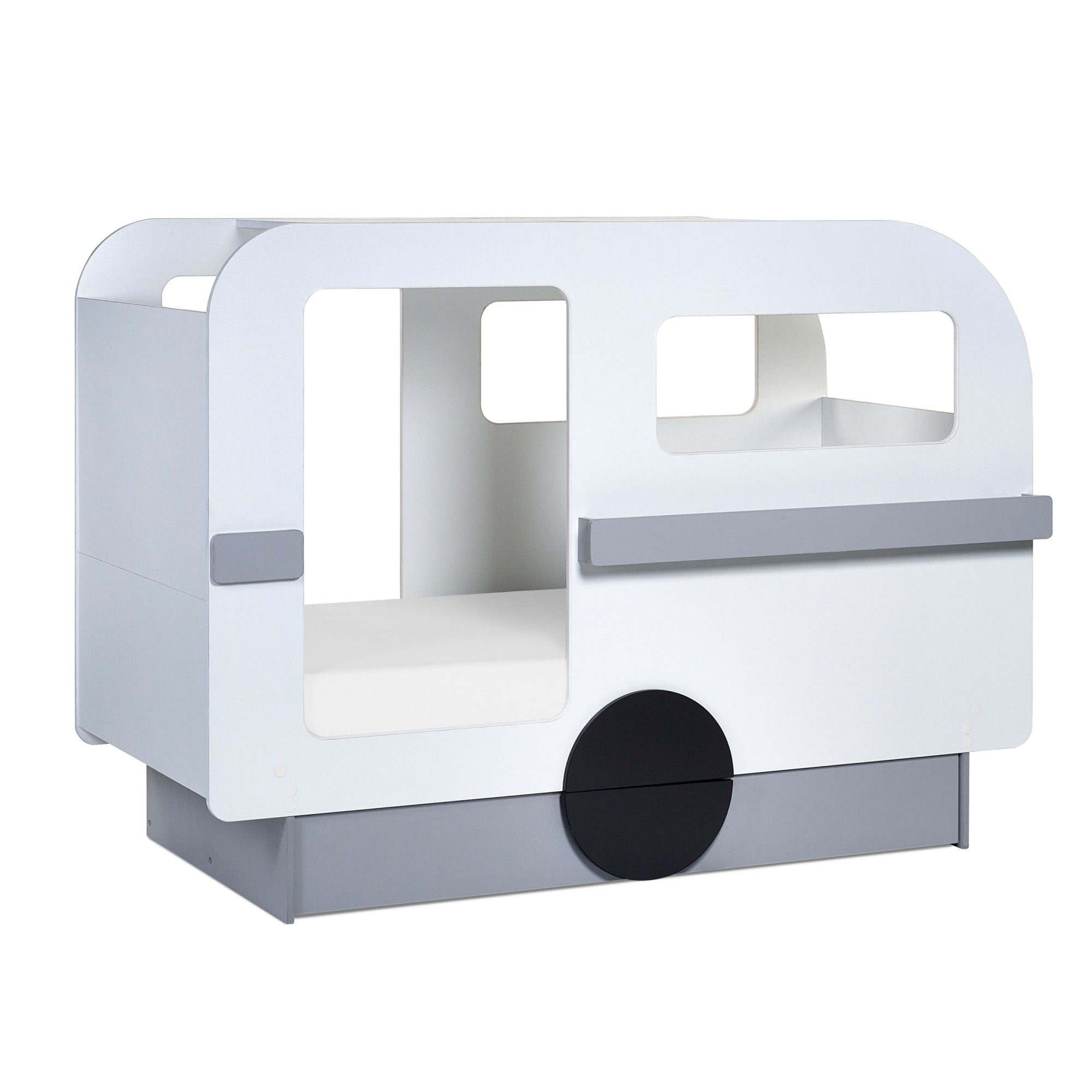 Tourer Caravan Bed - Vapor Grey And White