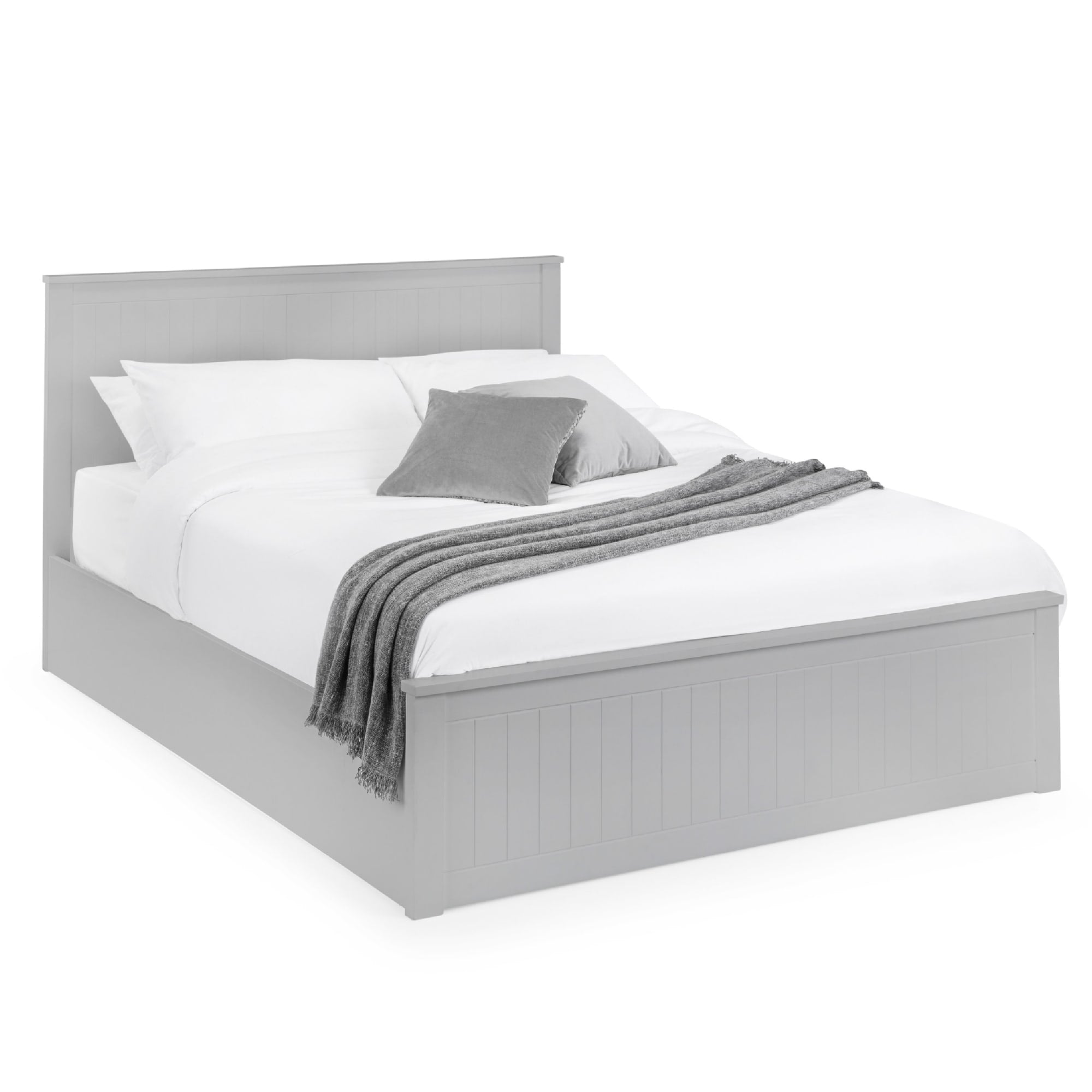 Maine Ottoman Storage 135cm Double Bed - Dove Grey