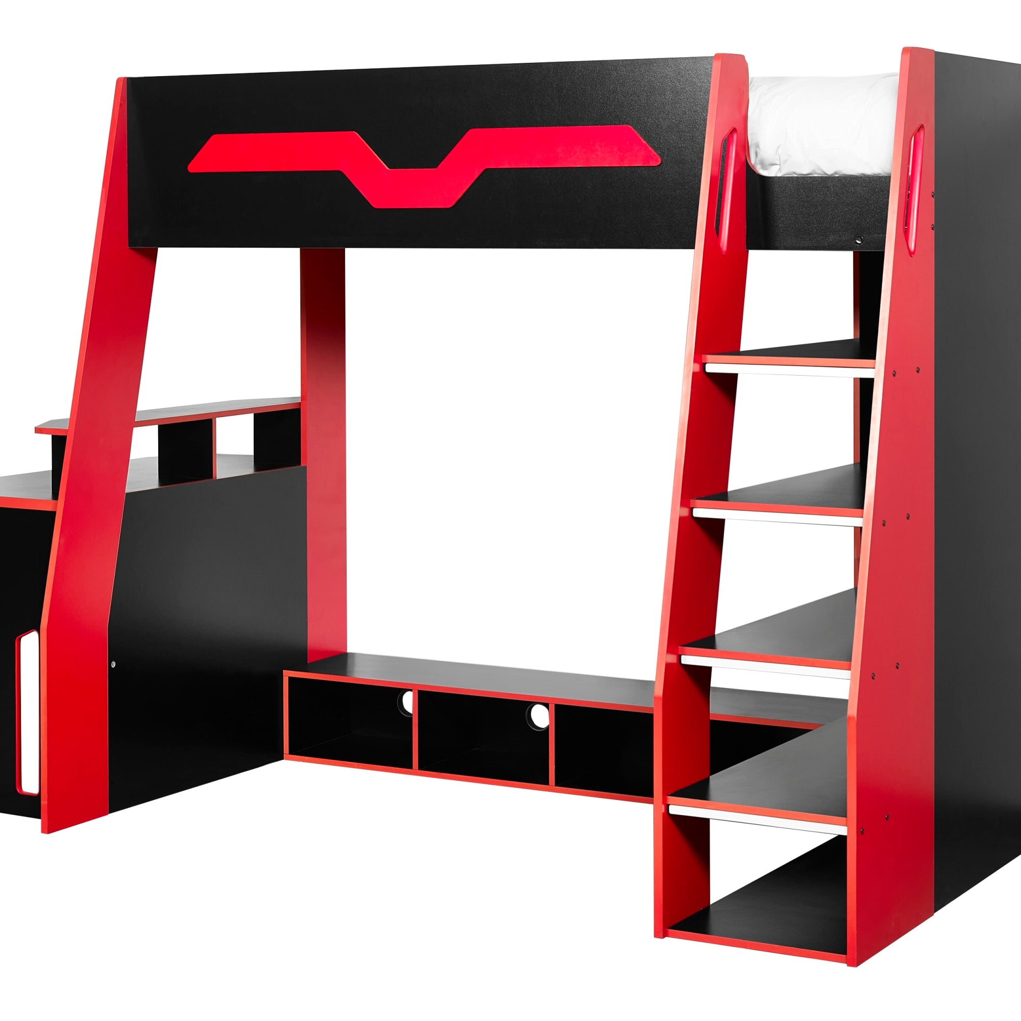 Eagle Single 90cm Gaming Highsleeper - Black and Red